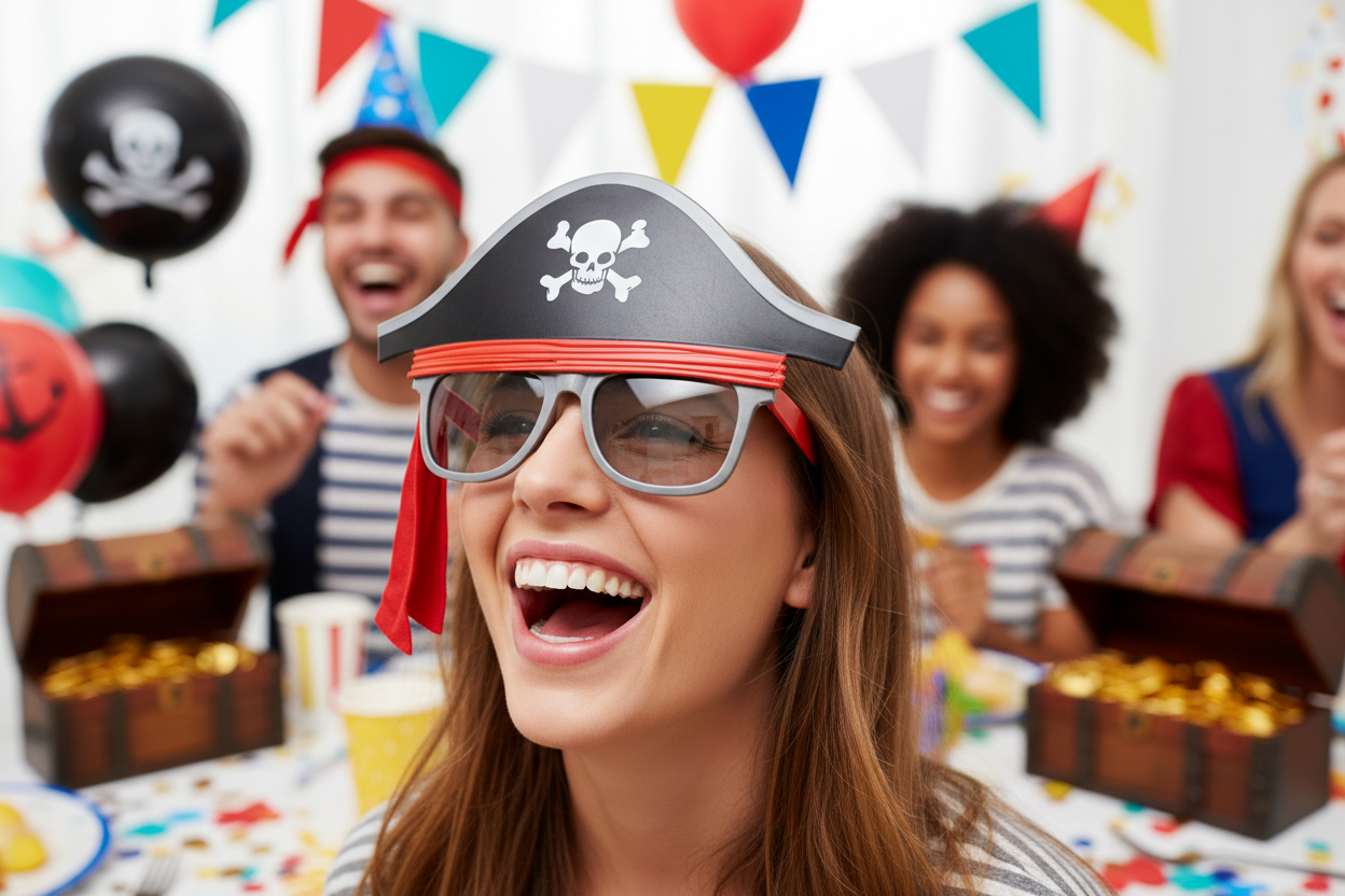 Fun Glasses Pirate Tinted Plastic Textile