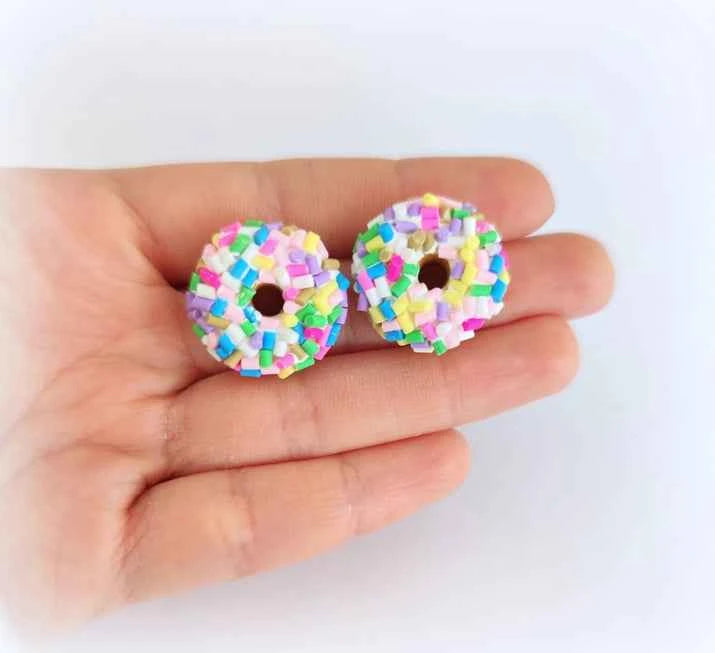 Sprinkle Donut Ohrringe Ohrstecker - Avaloon Party-Deko-Geschenke