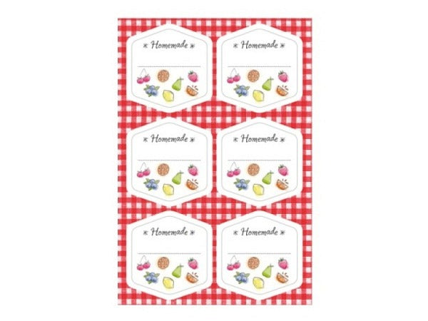 Sticker Homemade Fruits 11,5x17cm - Avaloon Party-Deko-Geschenke