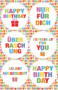 Sticker Geburtstag 8,5x13cm - Avaloon Party-Deko-Geschenke