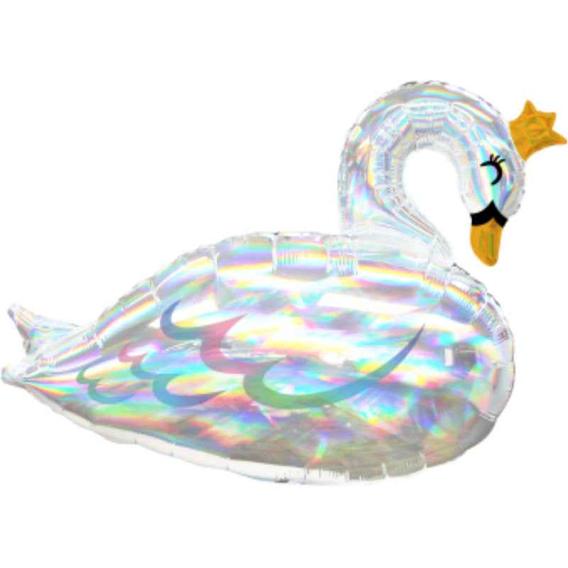 Folienballon, Iridescent Schwan - Avaloon Party-Deko-Geschenke