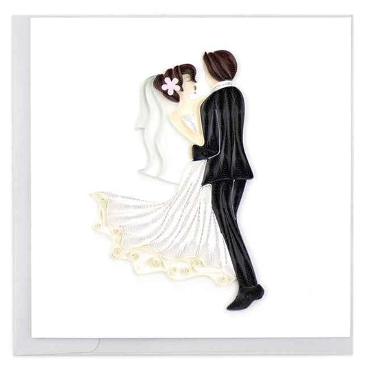 Karte mit tanzender Braut und BrÀutigam zur Hochzeit - Tanzende Braut und BrÀutigam Karte - Avaloon Party-Deko-Geschenke