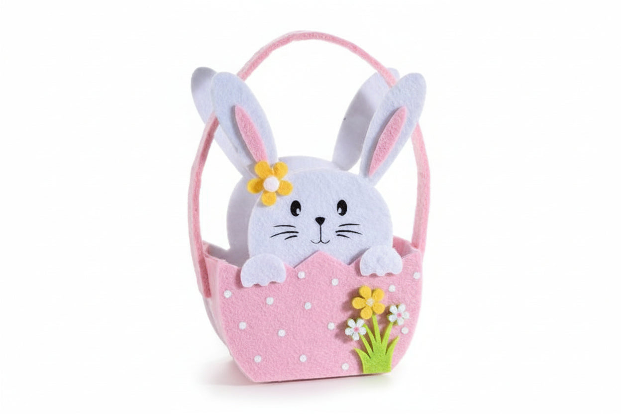 Tasche aus Hasenstoff mit geprägten Blumen - Avaloon Party-Deko-Geschenke