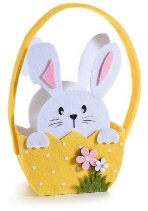 Tasche aus Hasenstoff mit geprägten Blumen