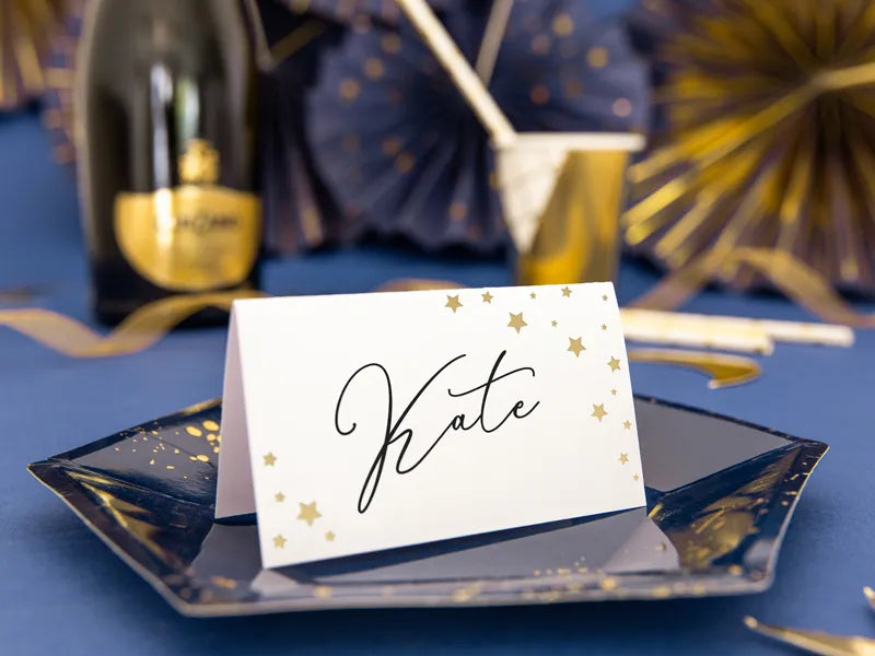 Tischkarten Let's Celebrate - Sterne, 9,5x5,5cm