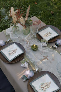 Chemin de table pour le baptême