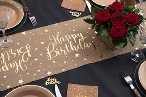 Table runner for a birthday
