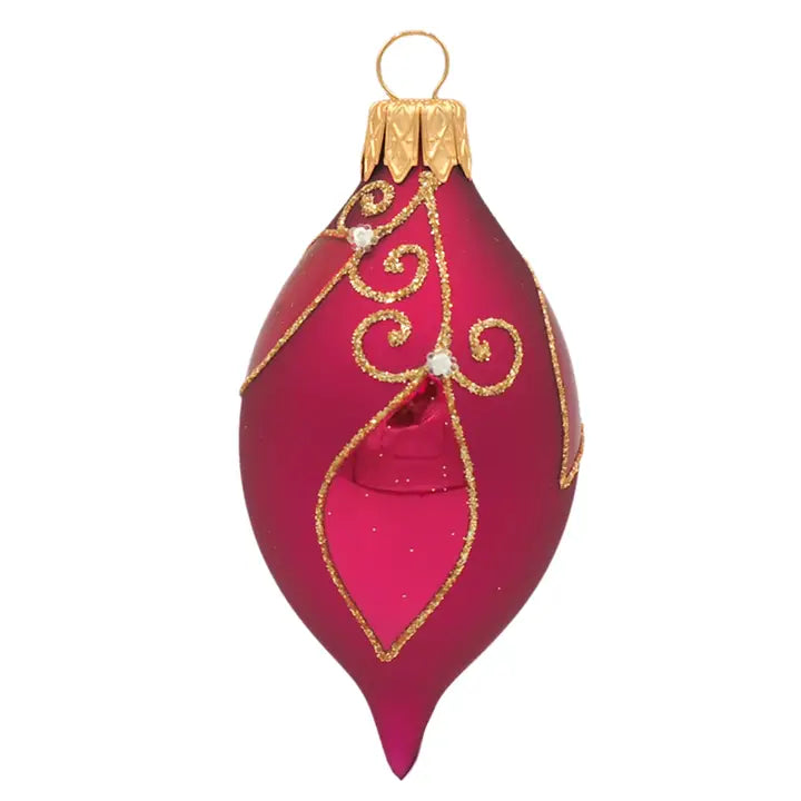 Weihnachtskugel Himbeergold