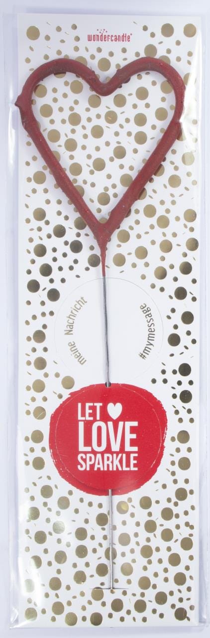 Wunderkerzen Herz rot Spotlight - Avaloon Party-Deko-Geschenke