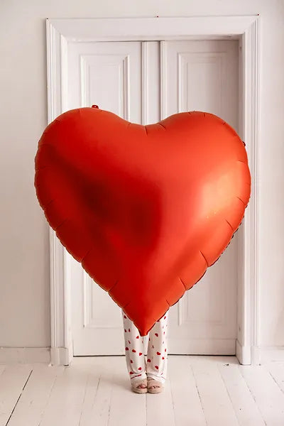 Folienballon Herz, 136x129 cm, rot XXL