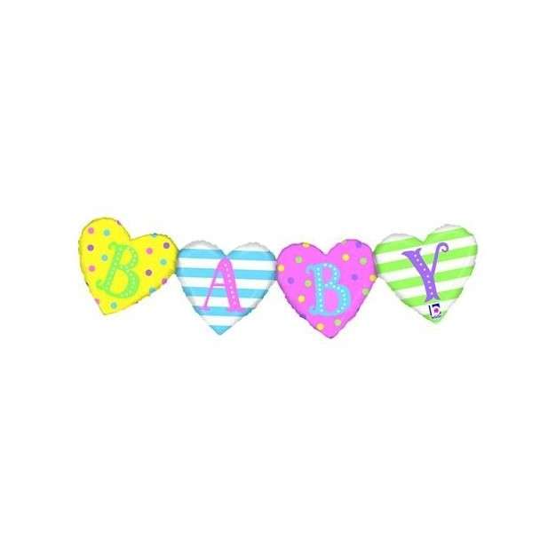 Folienballon Baby Bunting Banner 104 cm - Avaloon Party-Deko-Geschenke