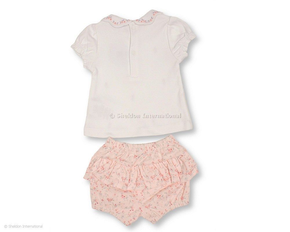 Baby Mädchen Shorts Zweiteiler mit Blümchendruck