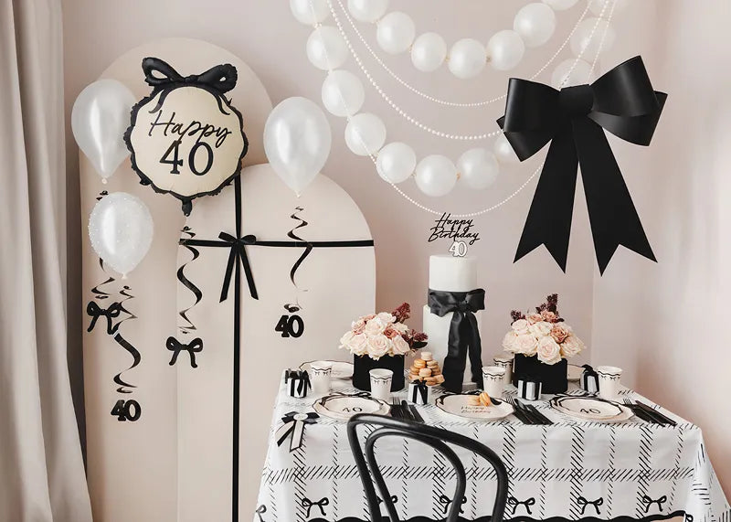 Dekorative Schleife, schwarz, 55x71 cm - Avaloon Party-Deko-Geschenke