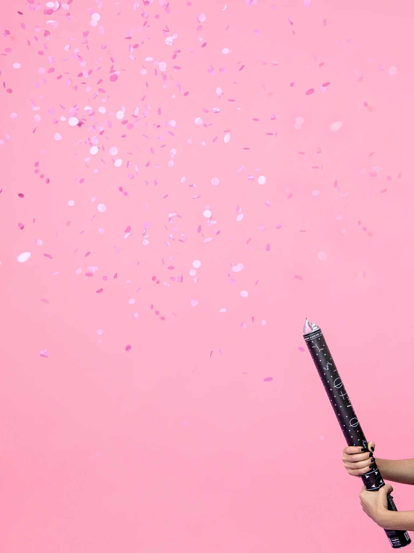 Konfettikanone pink Gender Reveal, 58cm für den perfekten Enthüllungsevent