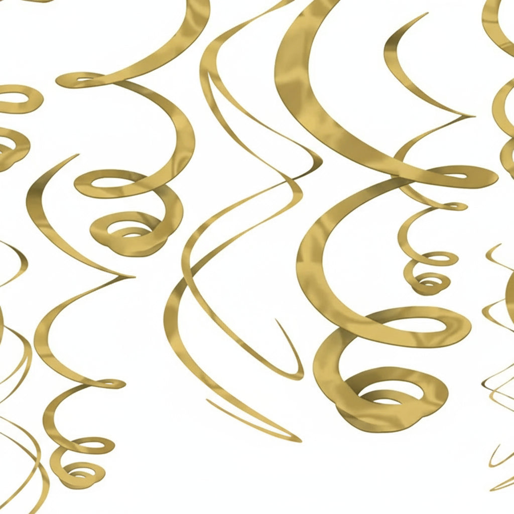 Deko-Set gold Papier Folie 18-teilig