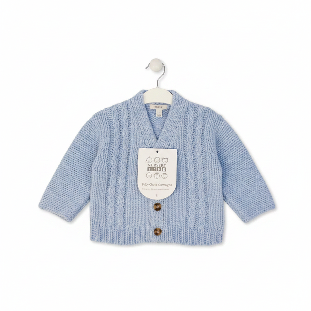 Baby Jungen Strickjacke Hellblau