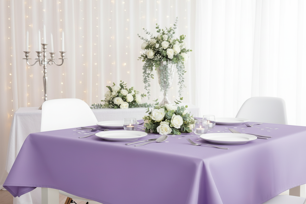 Tischdecke uni flieder - eleganter Hintergrund