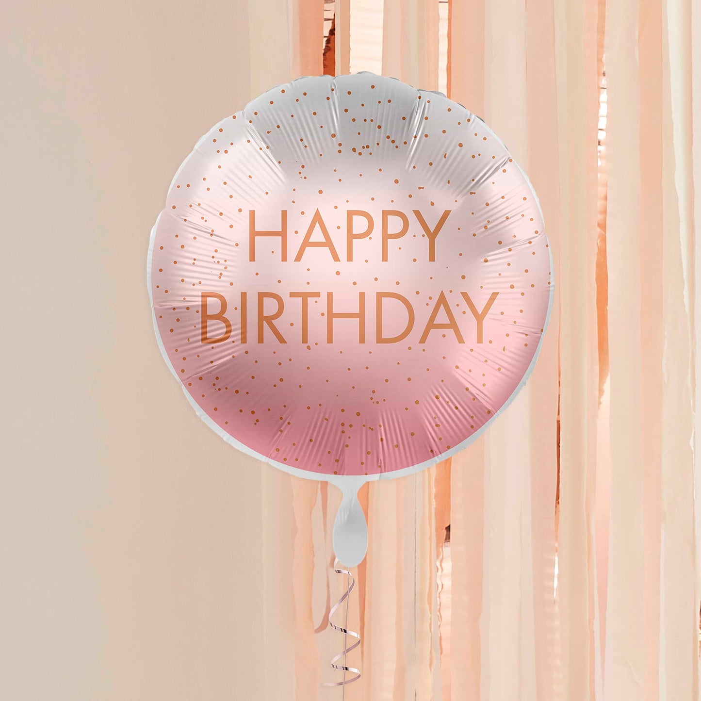 Folienballon Roségold Happy-Birthday - Avaloon Party-Deko-Geschenke