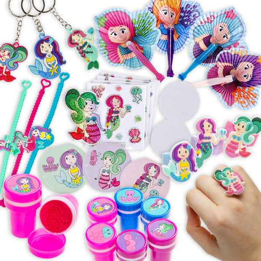 Meerjungfrau Mitgebselset 48-tlg. fĂŒr zauberhafte Partys - Avaloon Party-Deko-Geschenke