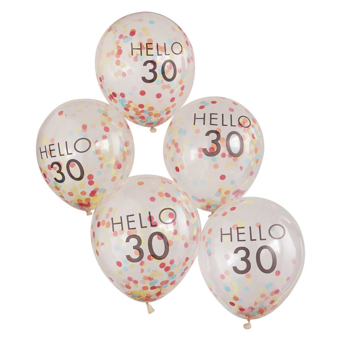Konfetti Zahlen Ballon Hallo, Regenbogen - Avaloon Party-Deko-Geschenke