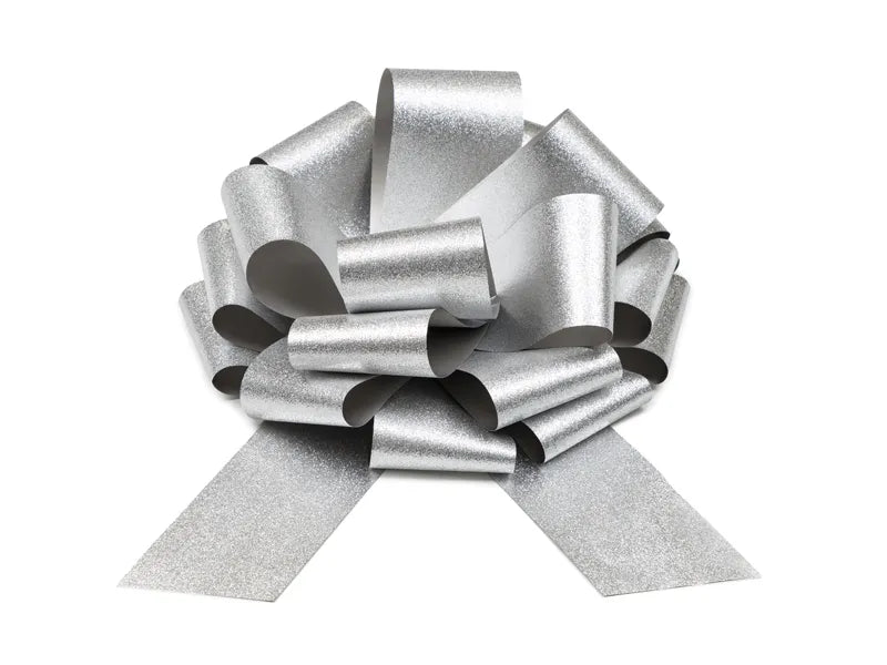 DIY-Dekoschleife, silber