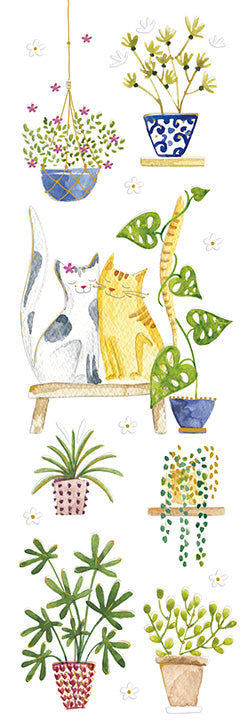 Lesezeichen zwei Katzen und Blumentöpfe - Avaloon Party-Deko-Geschenke