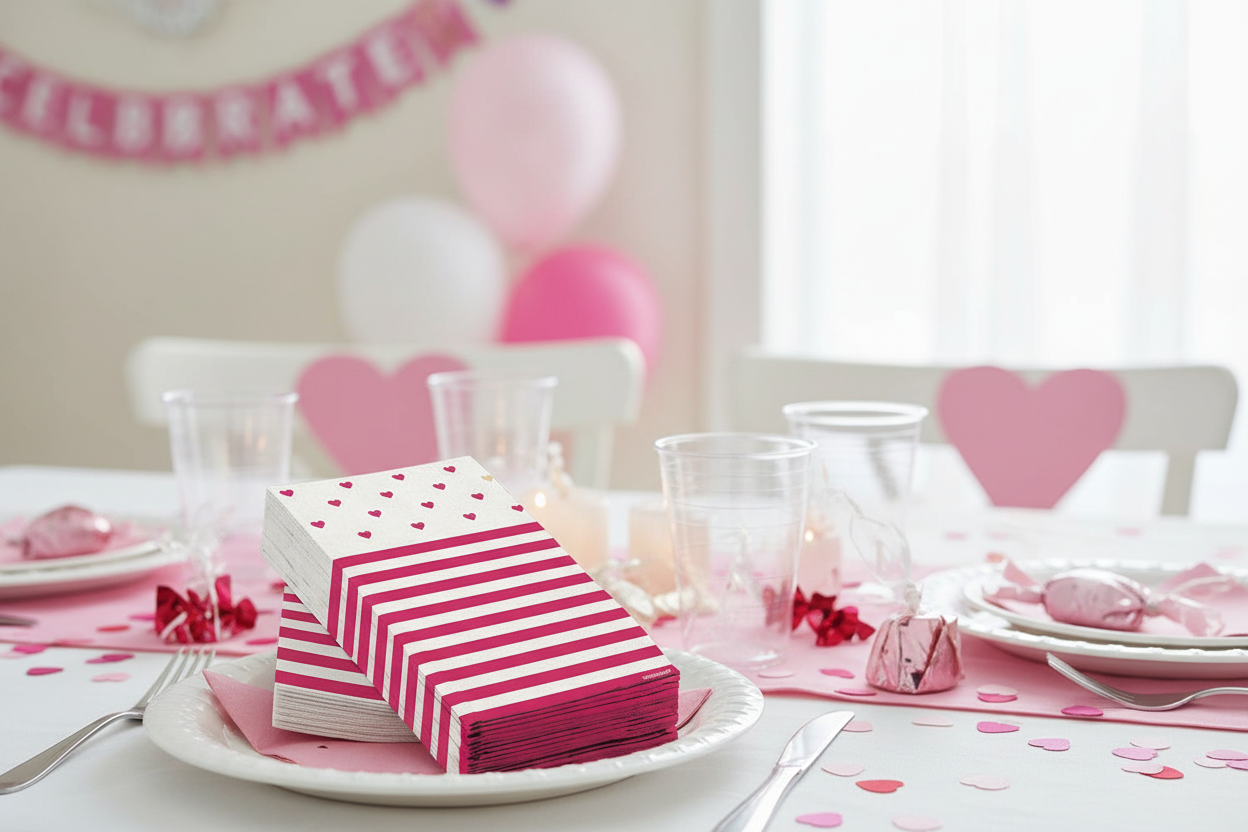 Serviettes Everyday Love 33 x 33 cm, lot de 16