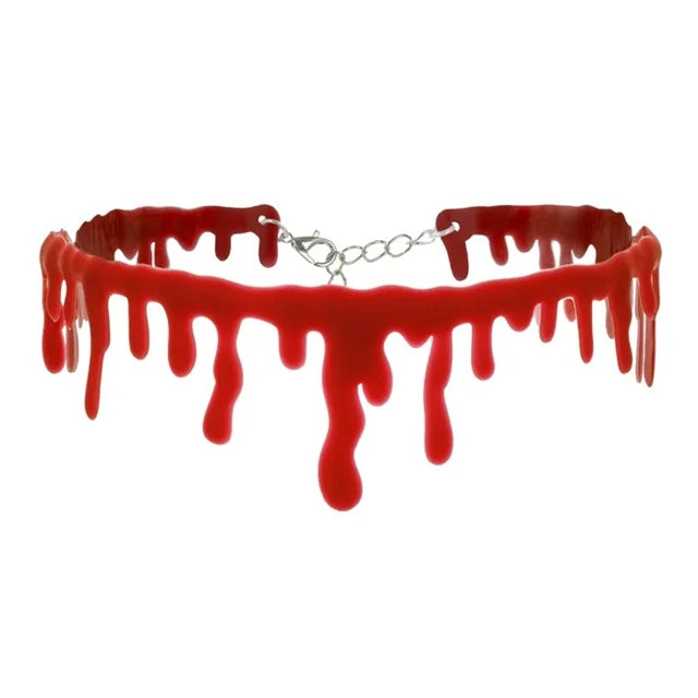Blutiger Choker, 35 cm, Rot