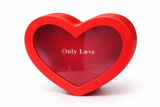 Geschenkbox Herzförmige Transparente Fenster