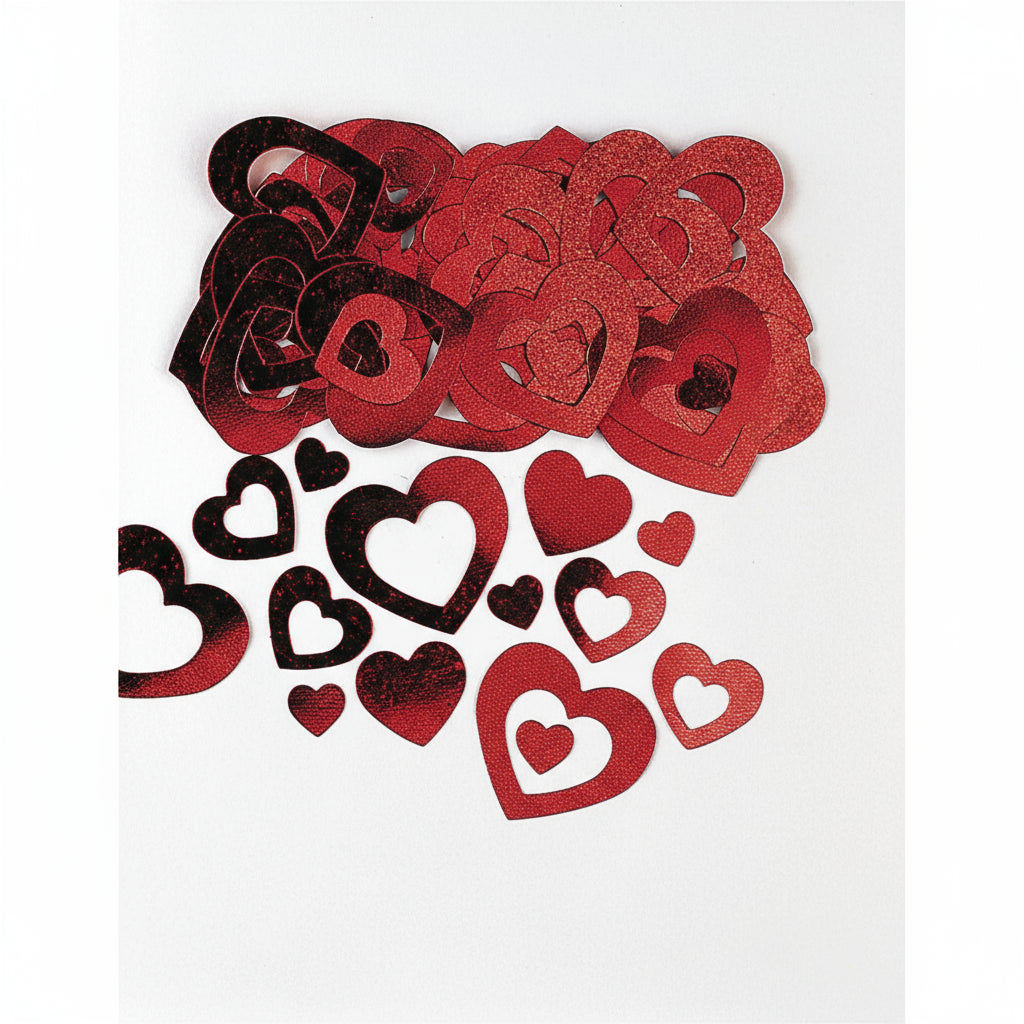 Konfetti ausgestanzte Herzen metallisch 14 g