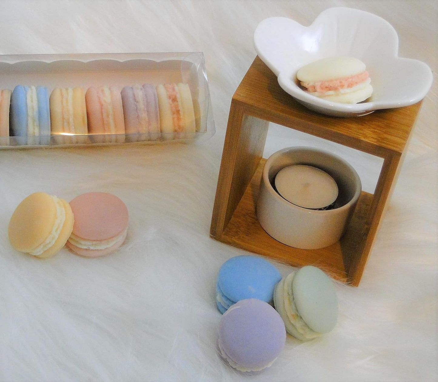 Box of 7 Macaron Scented Wax Melts for Aromatic Indulgence