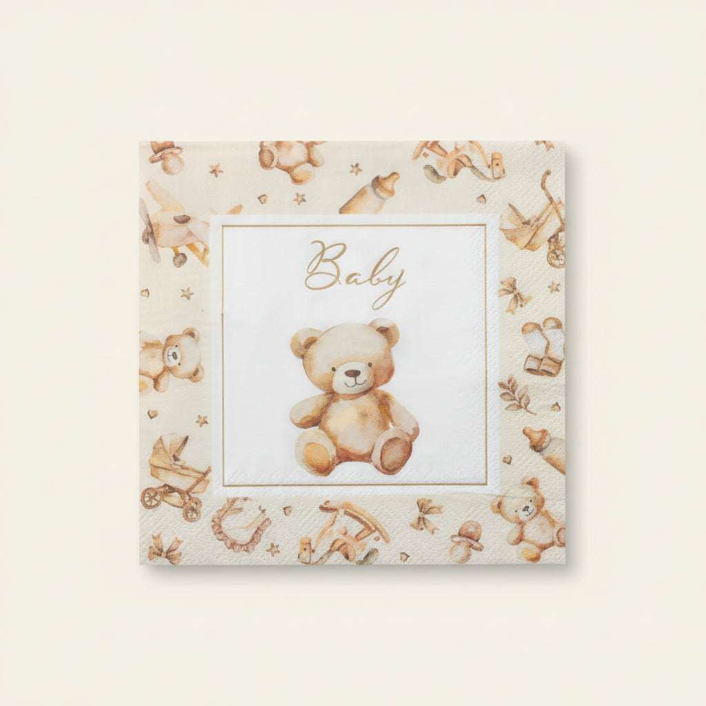 Serviettes Teddy 33 x 33 cm
