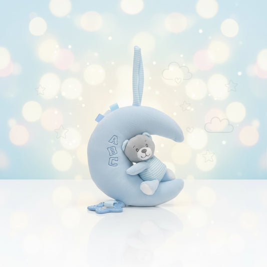Baby Teddy Mond-Spieluhr mit Beißhilfe