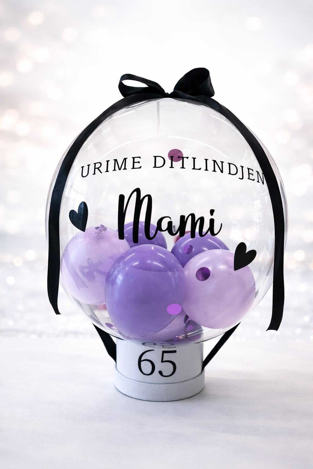 Geschenkballon gefüllt mit kleine Ballon