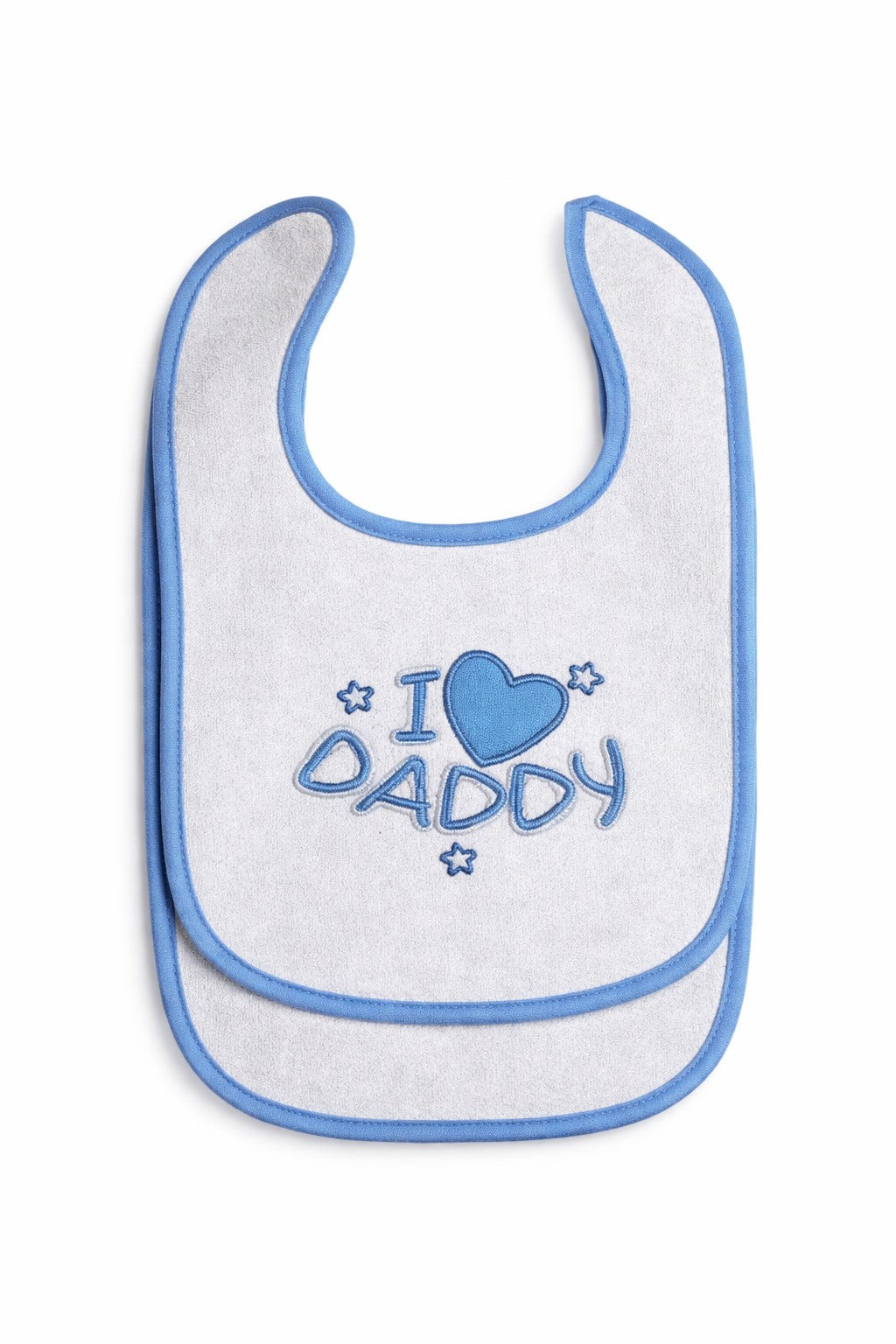 Baby Boys Terry Bibs 2-Pack - I Love Mummy/Daddy