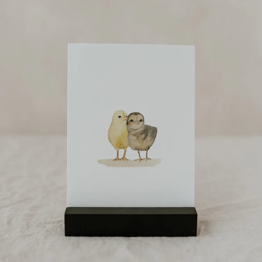Aquarellkarte Chicks