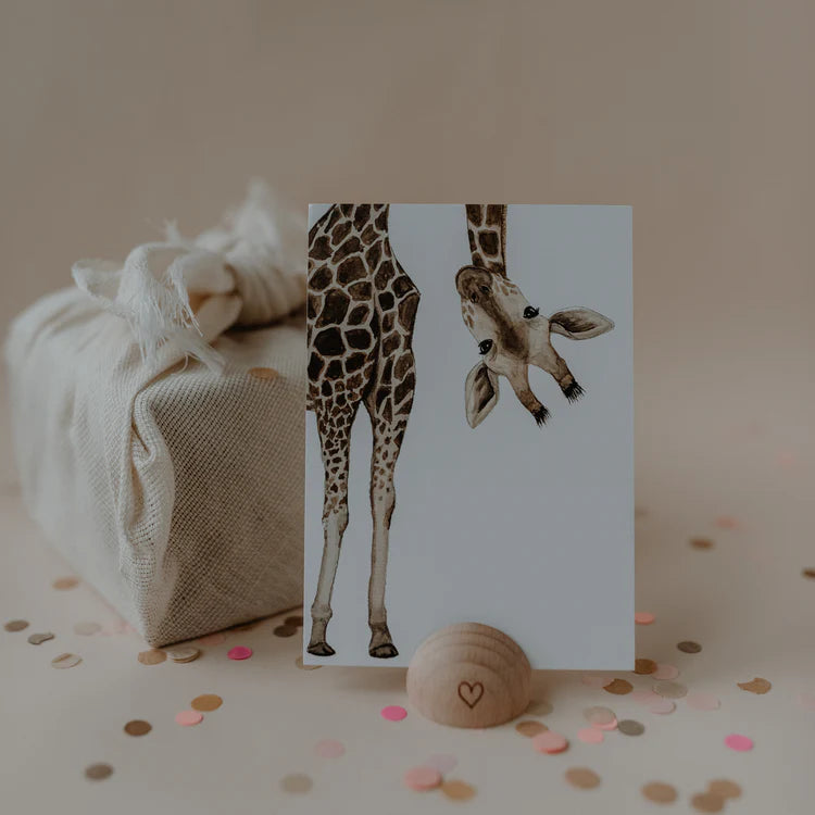 Watercolor Card Giraffe