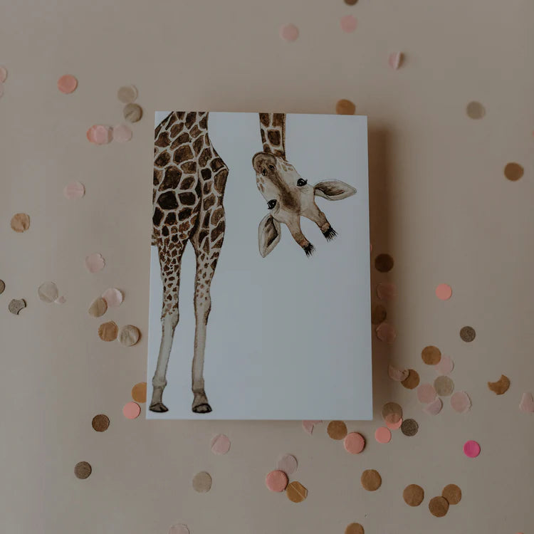 Watercolor Card Giraffe