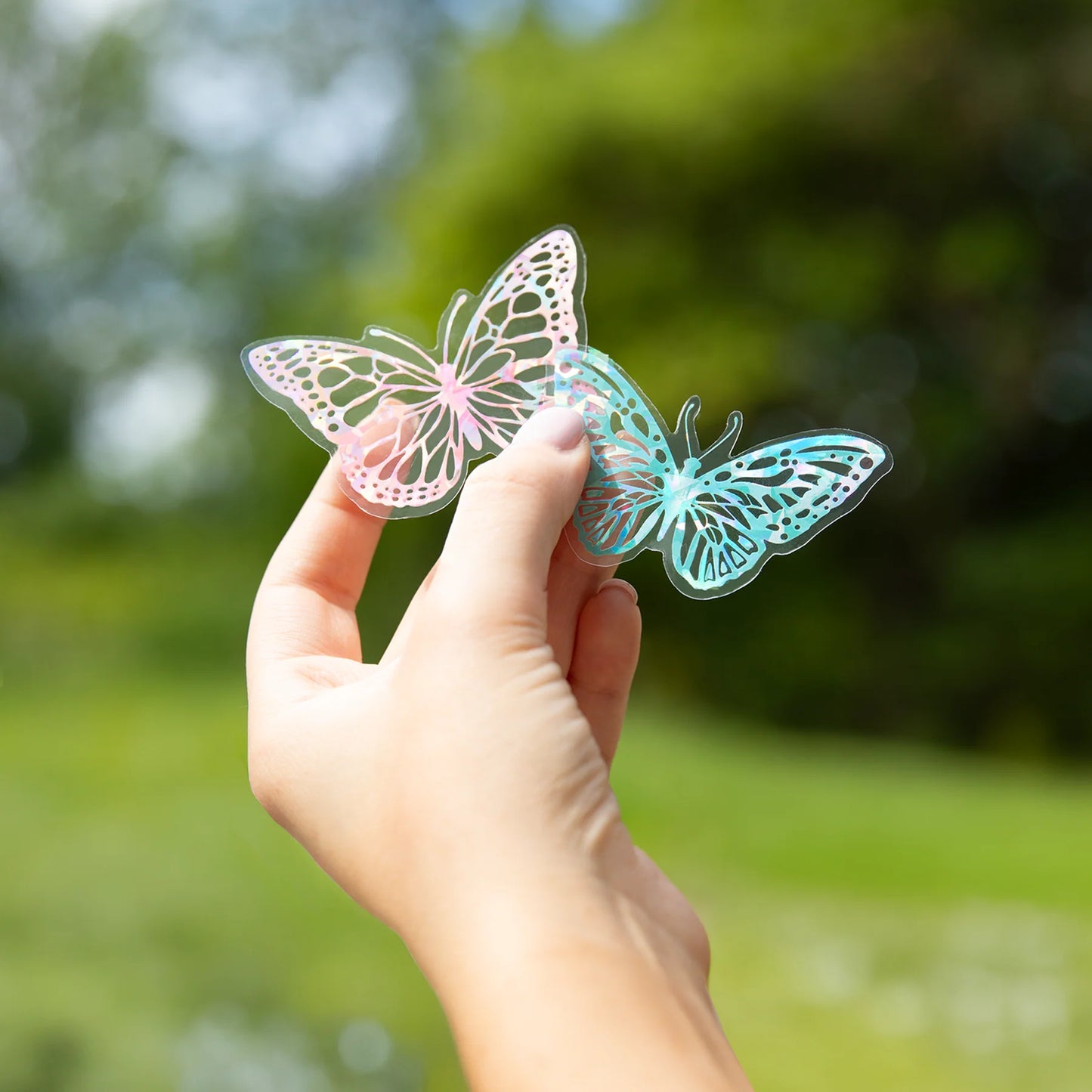 Wandsticker Schmetterlinge Holografisch Mix – 12 Stück