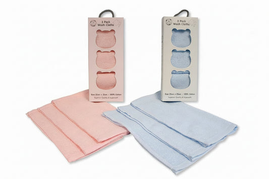 Baby Baumwoll-Waschlappen 3-er pack
