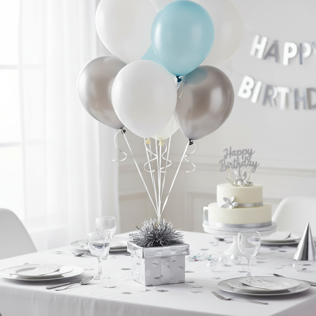 Balloon Weight Gift Silver