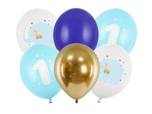 Ballons 30 cm, 1 Geburtstag, Pastel light blue - Avaloon Party-Deko-Geschenke