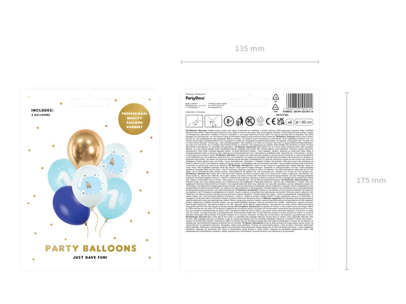 Ballons 30 cm, 1 Geburtstag, Pastel light blue - Avaloon Party-Deko-Geschenke