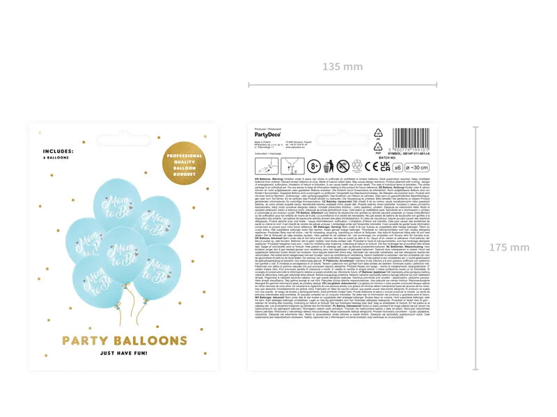 Ballons 30 cm, Mom to Be, Pastel Pale Pink - Avaloon Party-Deko-Geschenke