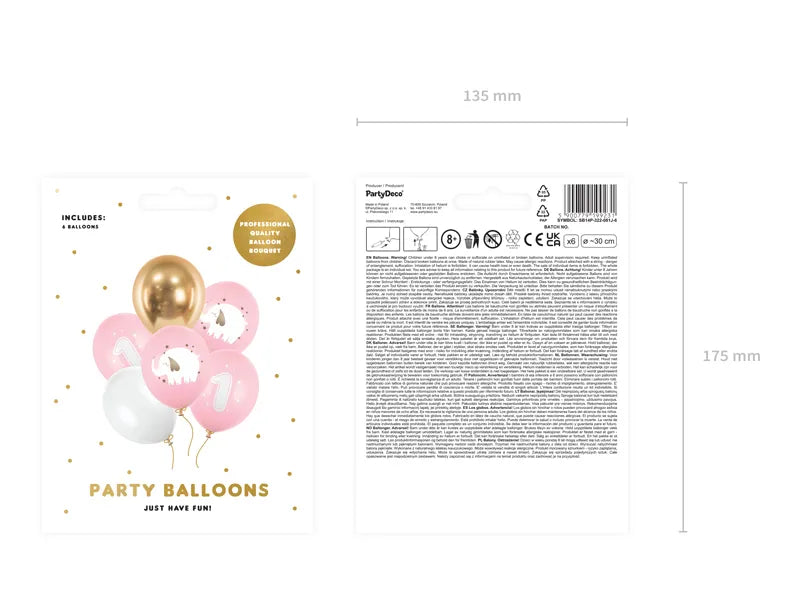 Ballons, 30 cm, 1 Geburtstag - Avaloon Party-Deko-Geschenke