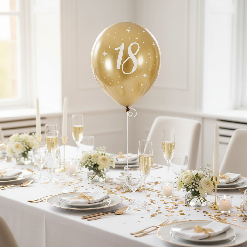 Balloons Glossy 30cm numbers, gold