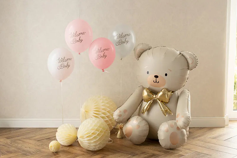 Ballons 30 cm, Welcome Baby, Rosa-Mix