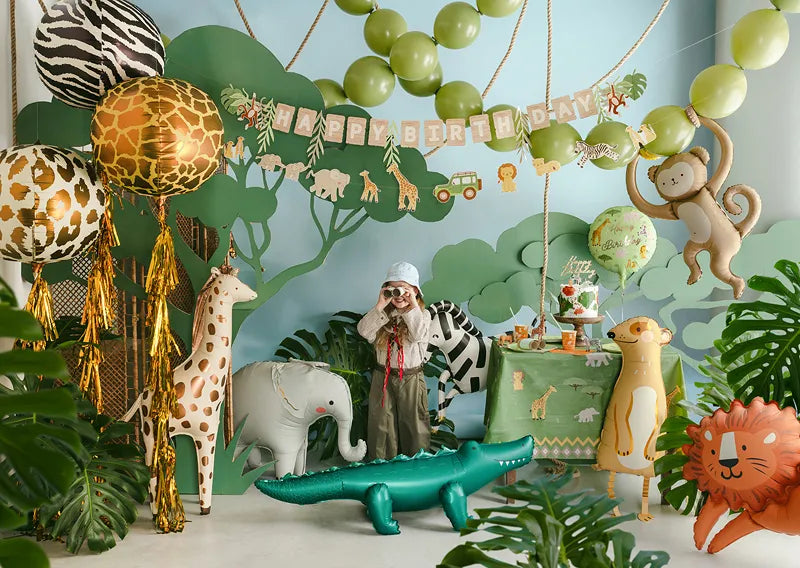 Banner Happy Birthday Safari, 180 cm, Mix