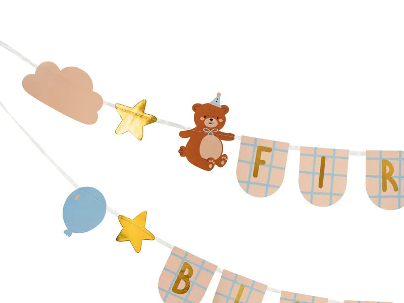 Banner zum ersten Geburtstag mit Bären - Avaloon Party-Deko-Geschenke