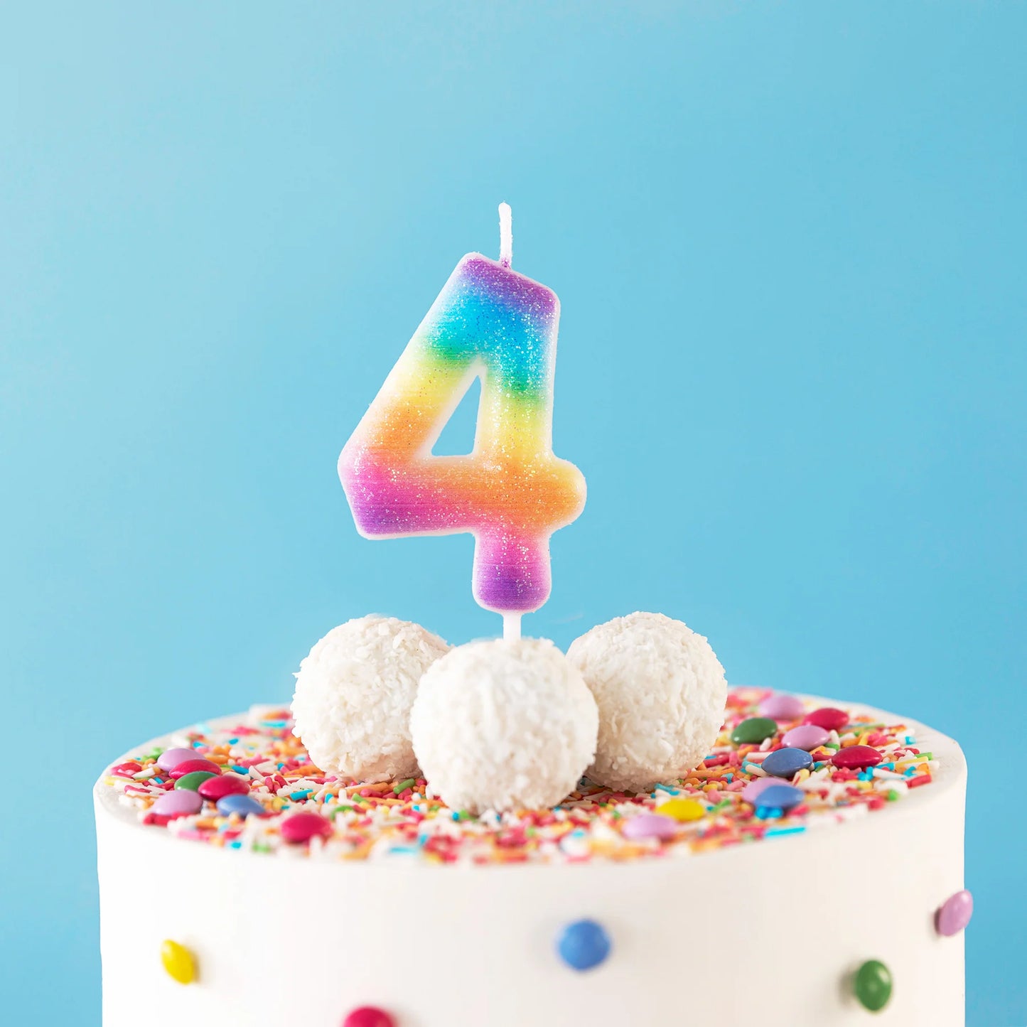 Bunte Zahlenkerzen für Geburtstagstorte – Zahlen 0–9